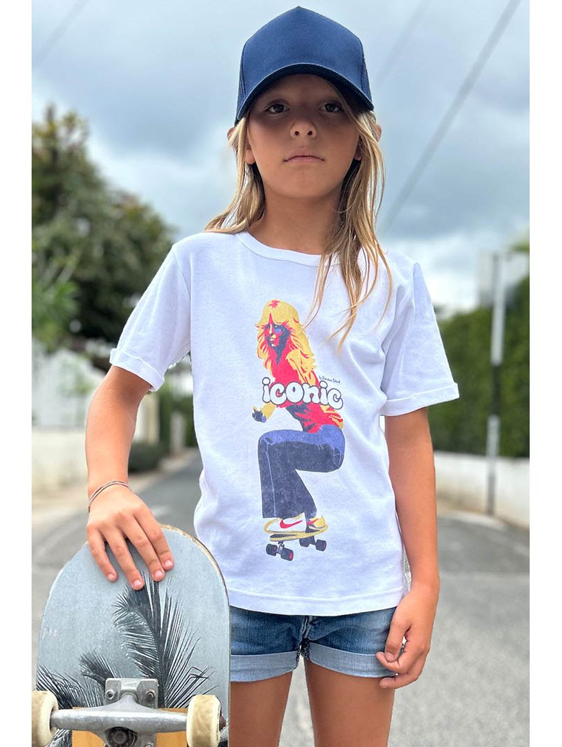 T-shirt Blanc Iconic pour Enfant en Coton Bio | Fabulous Island