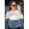 Pull Raglan Hiver Femme Gris Rainbow